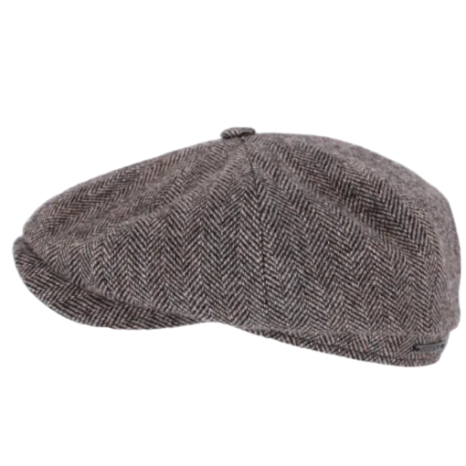 Stetson - Flat Cap Wool Herringbone - harmaasecond view